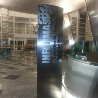 Floor Standing Stainless Steel Pillar (non-lighted)